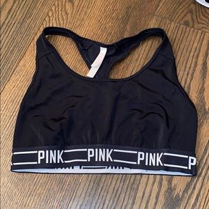 Pink sports bra